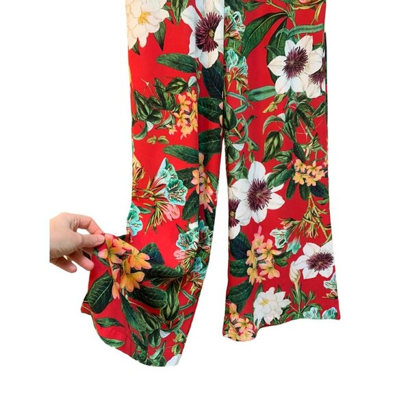 Show Me Your Mumu Eli Wide Leg Palazzo Pants Red Floral Print Small S - Picture 3 of 8